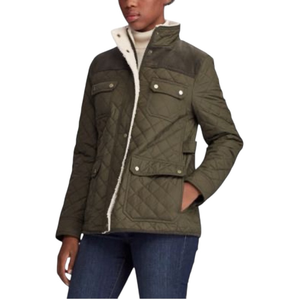 RALPH LAUREN Quilted Sherpa Fleece Lined Military Field Jacket